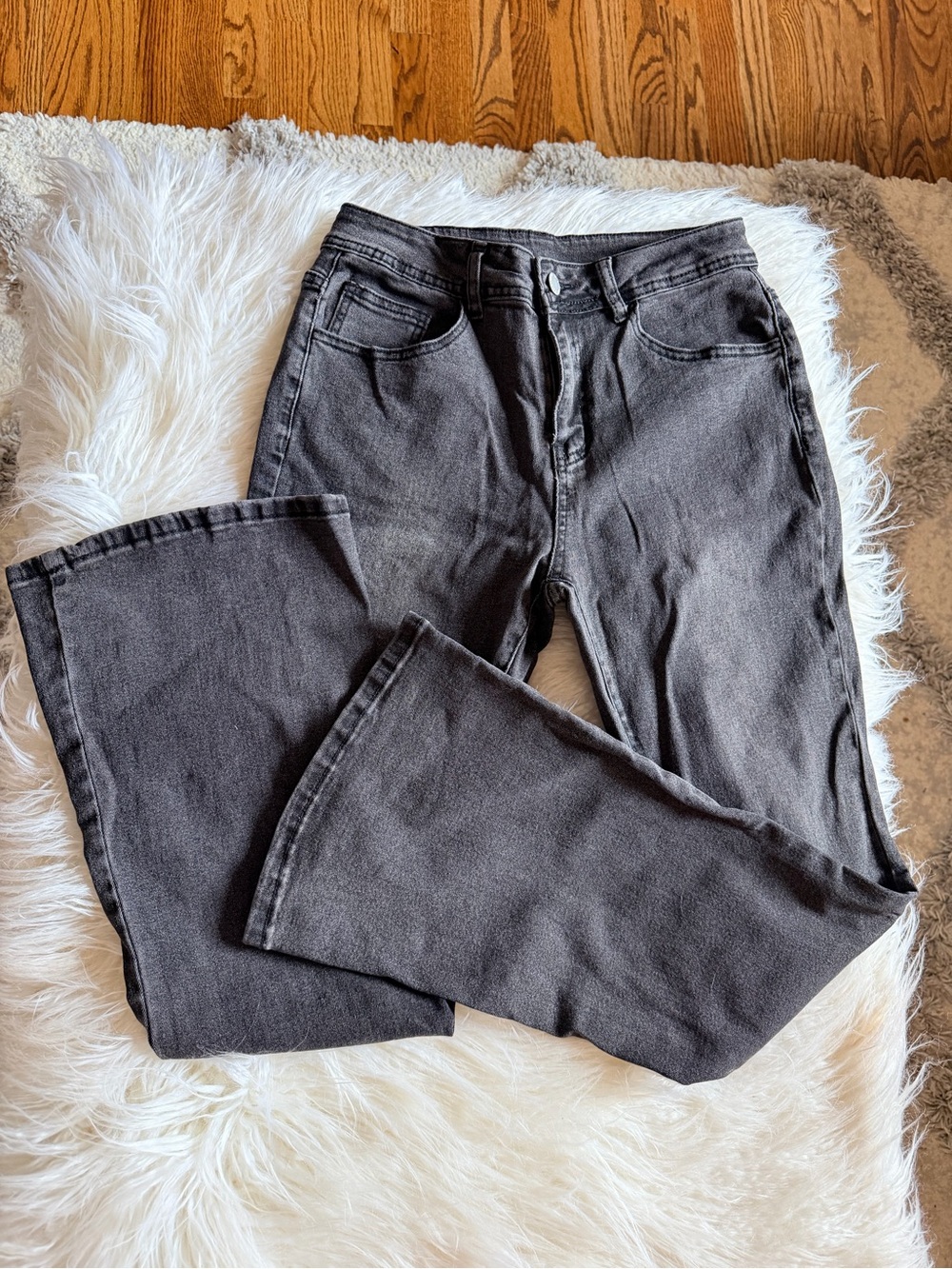 High-Rise Wide-Leg Jeans in a petite medium